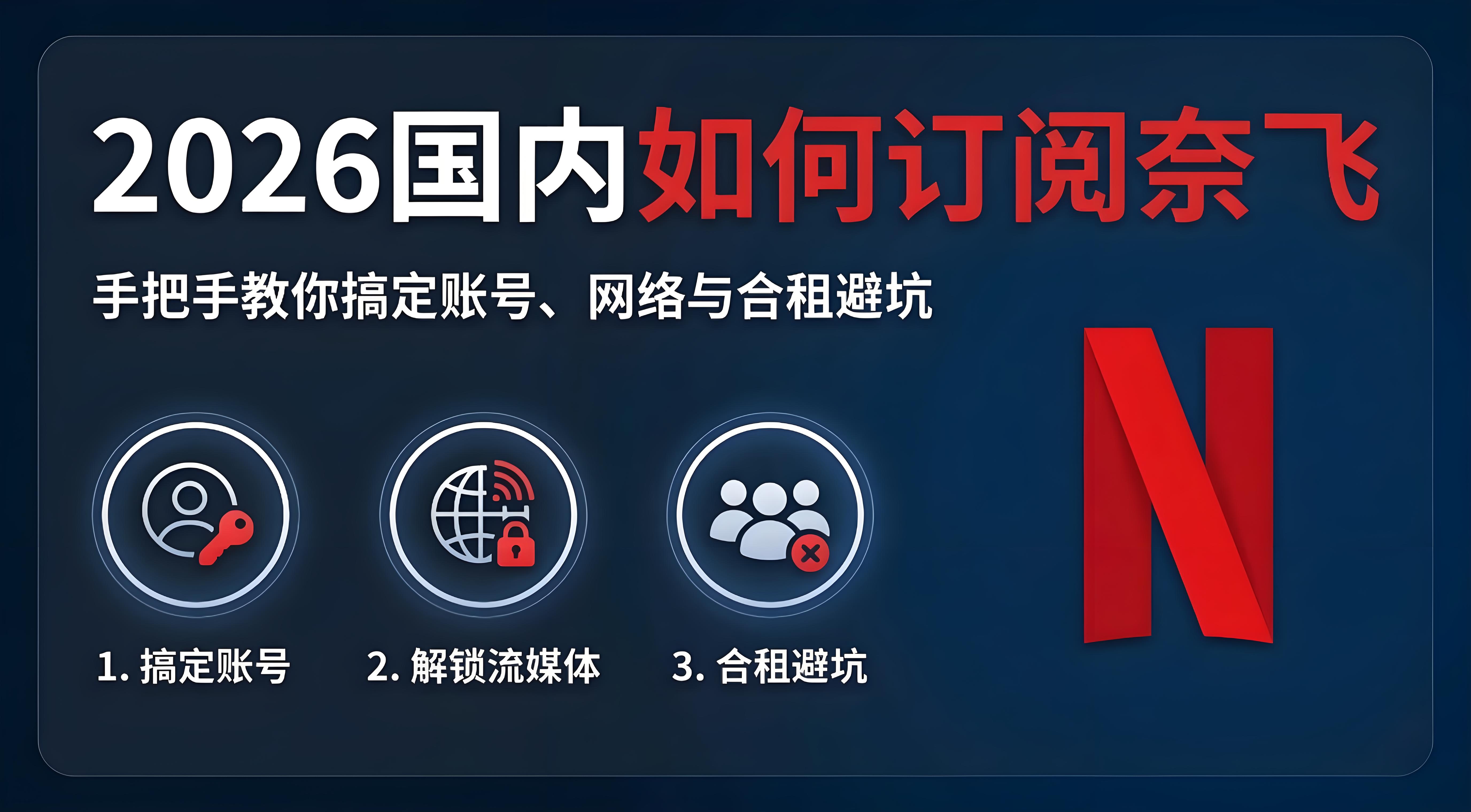 2026 国内如何订阅奈飞：手把手教你搞定账号、网络与合租避坑