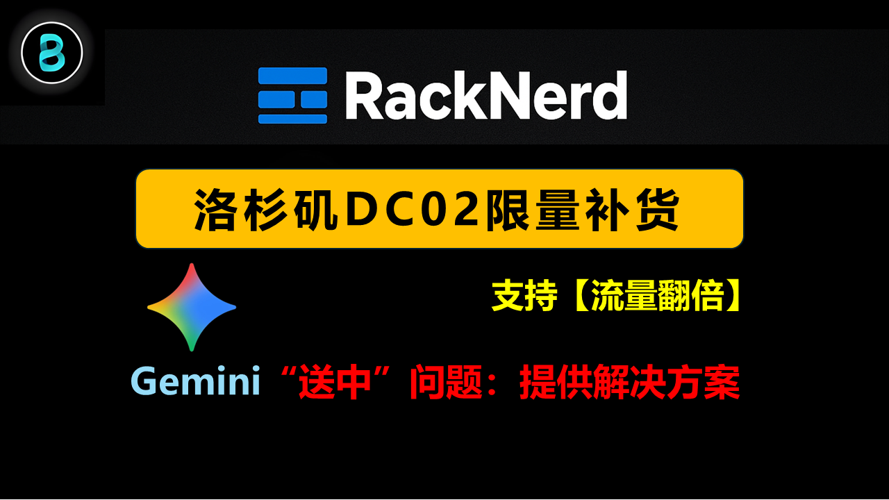 RackNerd DC02限量补货！流量翻倍教程 + IP送中解决全攻略